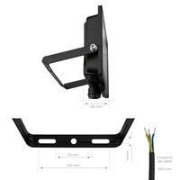 Ledvion Projecteur LED 30W - Osram Chip LED - 3600 Lumen - 4000K