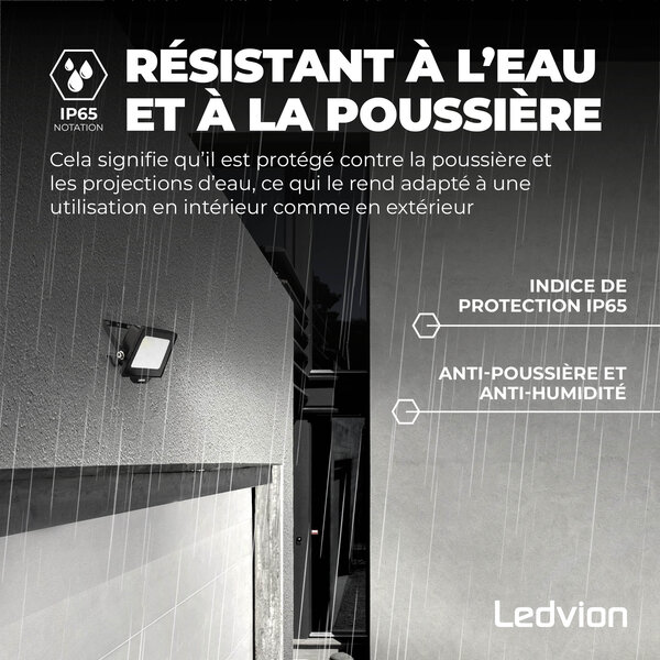 Ledvion Projecteur LED 50W - Osram Chip LED - 6000 Lumen - 4000K