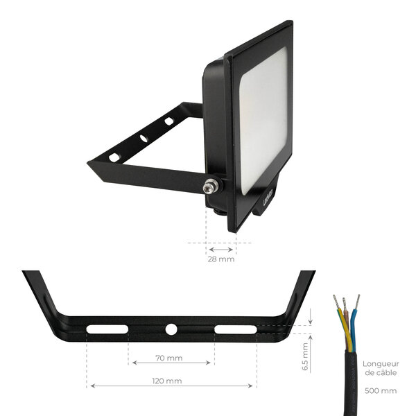 Ledvion Projecteur LED 50W - Osram Chip LED - 6000 Lumen - 4000K