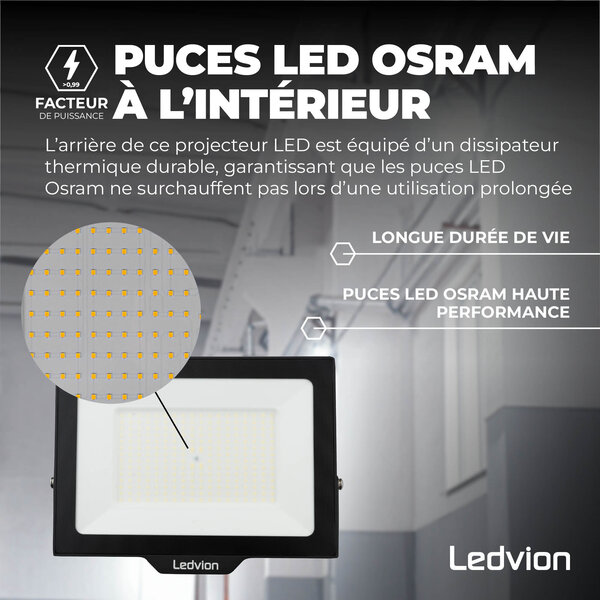 Ledvion Projecteur LED 150W - Osram Chip LED - 18.000 Lumen - 4000K