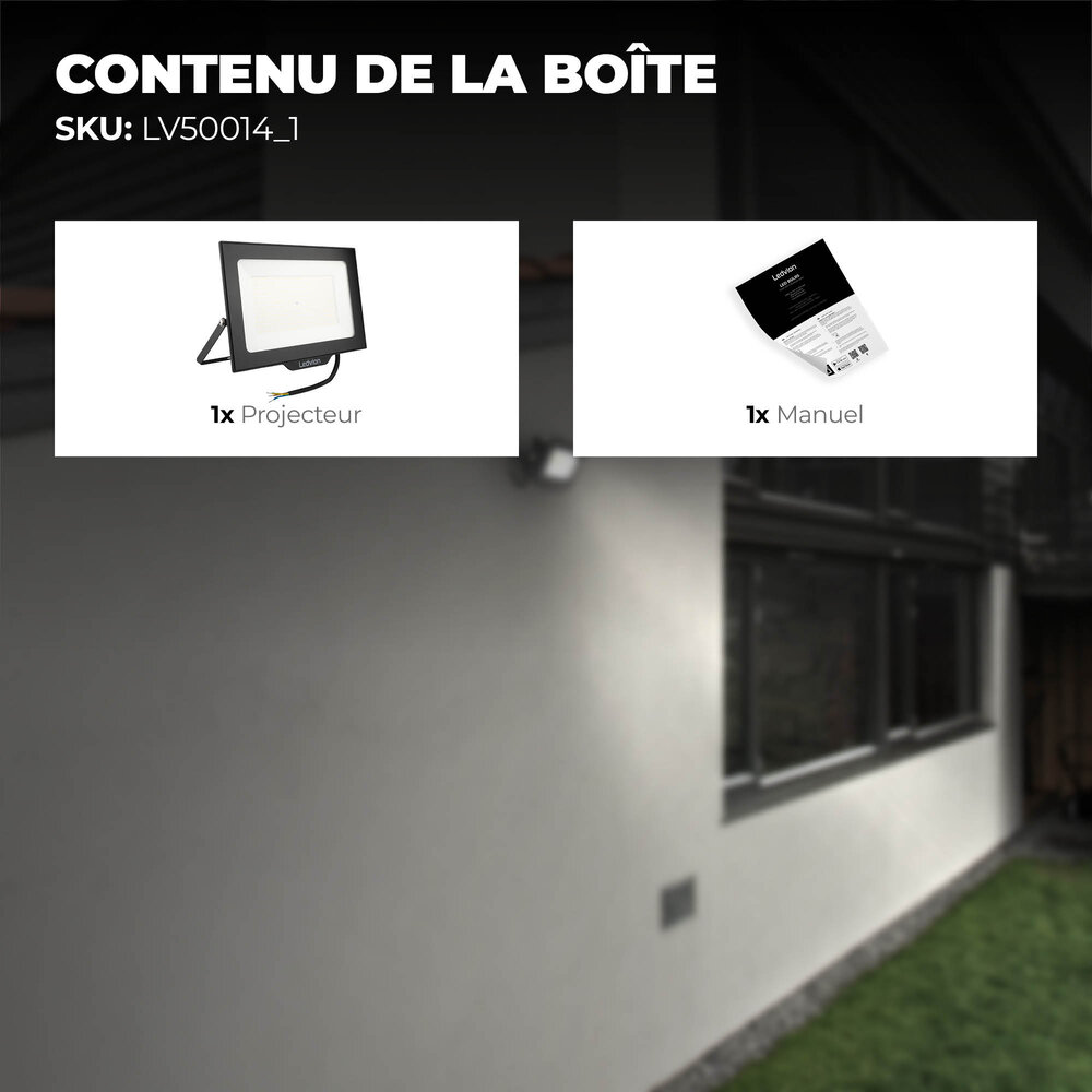 Ledvion Projecteur LED 200W - Osram Chip LED - 24.000 Lumen - 6500K