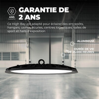 Ledvion High Bay LED 200W - Osram Chip LED - 90° - 110Lm/W - 4000K - IP65 - 2 ans de garantie