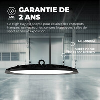 Ledvion High Bay LED 200W - Osram Chip LED - 90° - 110Lm/W - 6000K - IP65 - 2 ans de garantie