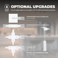 Ledvion 2m LED Spot sur rail - 4 Luminaires - Dimmable - Rail Monophasé - Blanc