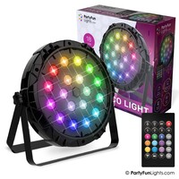 PartyFunLights Lampe disco PAR 18 LED avec télécommande - USB
