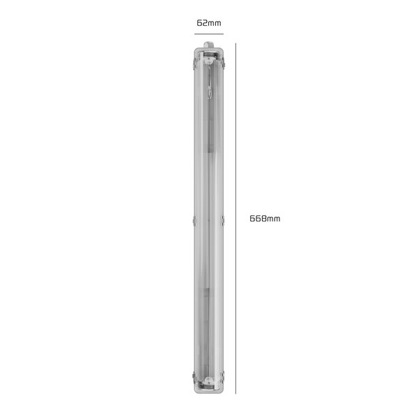 Ledvion Kit de Réglette LED 60CM - IP65 - Clips en Acier Inoxydable