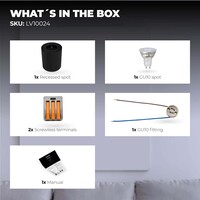 Ledvion Spot LED Dimmable  - Rond - Noir - 5W - 6500K - Inclinable - IP20