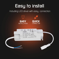 Ledvion Panneau LED 60x60 - 36W - 4000K - 100 Lm/W - Sans scintillement - UGR <22 - Garantie de 3 ans