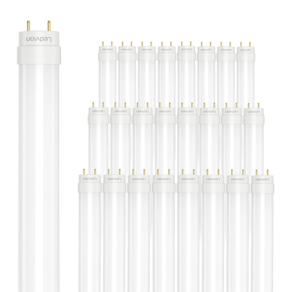Ledvion 25x Tube néon LED 120CM - 18W - 1800 Lumen - 6500K - Garantie de 3 ans