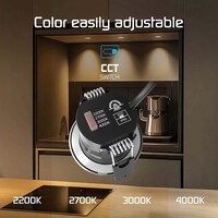 Ledvion Mini Spot Encastrable LED Blanc - Dimmable - IP65 - 4W - CCT - Ø55 mm - 5 ans de garantie - Convient pour la salle de bain - 6 pièces