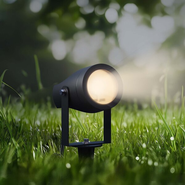 Ledvion 9x Spot à Piquer LED d'Extérieur - IP44 - 1W - 3000K - Câble 1M - Noir