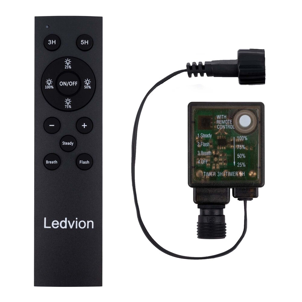 Ledvion Télécommande pour Guirlande Guinguette LED - Compatible avec LVO10096 à LVO10099