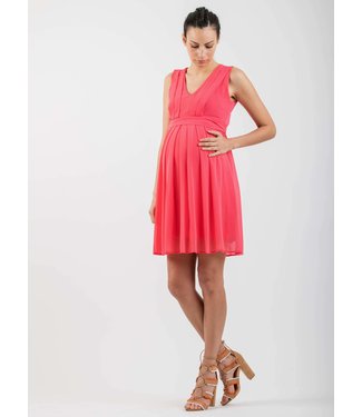 Attesa Jurk Belinda V zomer coral