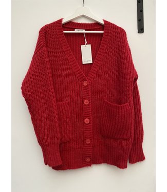 Gilet Ginette cherryred