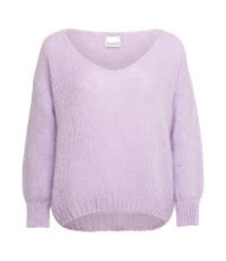 Noella Fora knit V-neck pale lavender