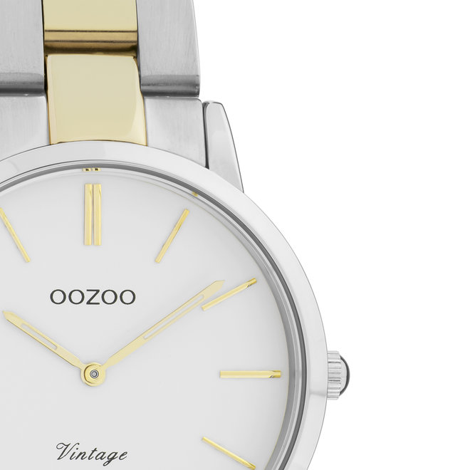 OOZOO Vintage  - C20044 - Damen - Edelstahl - Glieder-Armband - Bicolor/Silber