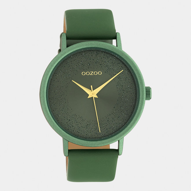 OOZOO Timepieces - C10582 -  Damen - Leder-Armband - Grün