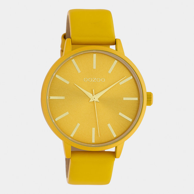 OOZOO Timepieces - C10613 - Damen - Leder-Armband - Senfgelb/Senfgelb