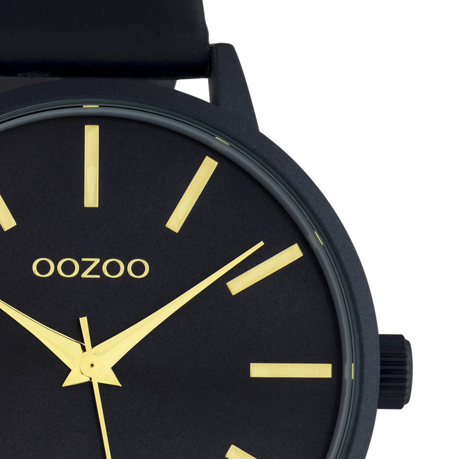 OOZOO Timepieces - C10619 -  Damen - Leder-Armband - dunkel blau/dunkel blau