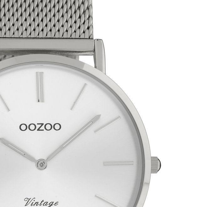 OOZOO Vintage - C9906 - Unisex - Edelstahl-Mesh-Armband - Silber/Silber