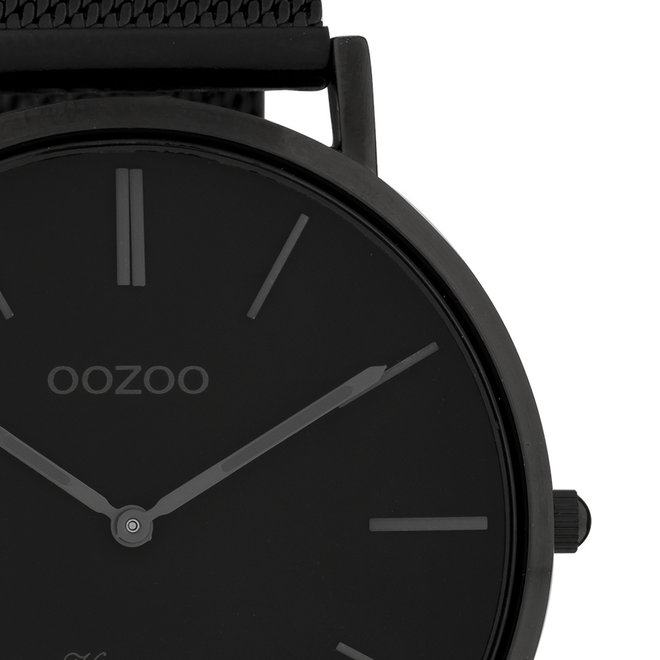 OOZOO Vintage - C9932 - Unisex - Edelstahl-Mesh-Armband - Schwarz