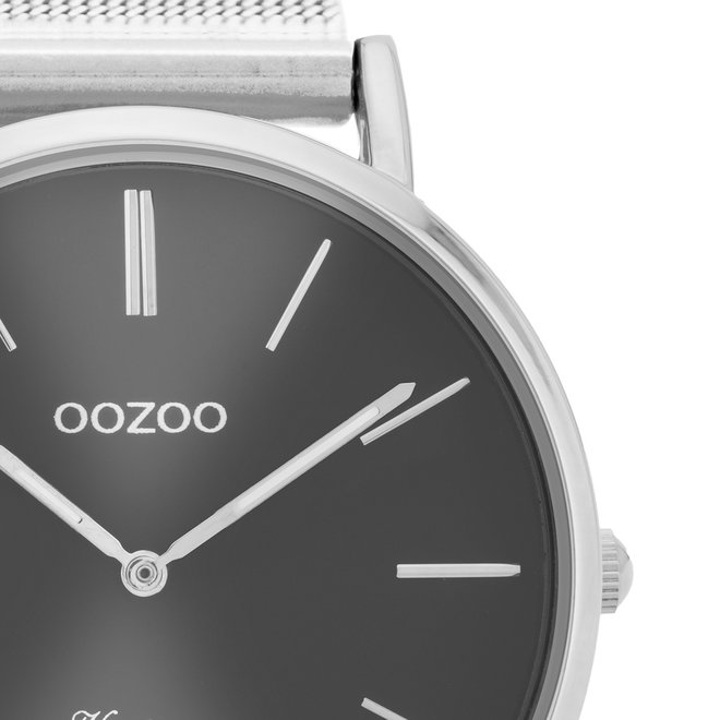 OOZOO Vintage - Unisex - Edelstahl-Mesh-Armband - Silber/Titan