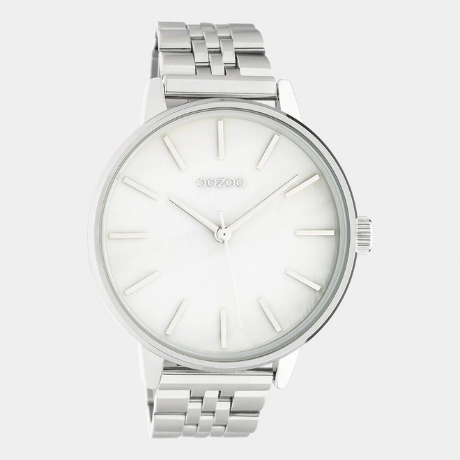 OOZOO Timepieces - Unisex - Edelstahl-Glieder-Armband - Silber/Silber