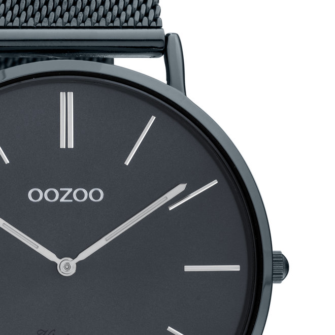 OOZOO Vintage - C20015 - Damen - Edelstahl-Mesh-Armband – Dunkelblau