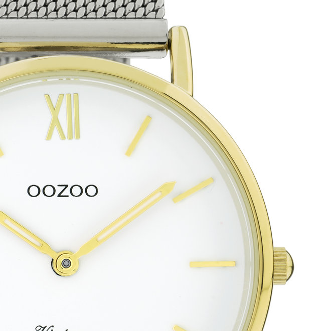 OOZOO Vintage - C20116 - Unisex - Edelstahl-Mesh-Armband – Silber/Gold