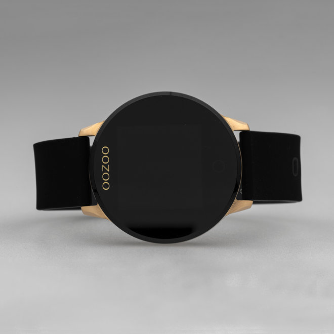 OOZOO Smartwatches - Unisex - Silikon-Armband - Schwarz/Roségold