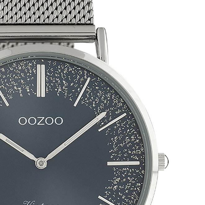 OOZOO Vintage - C20134 - Damen - Edelstahl-Mesh-Armband – Silber/Silber
