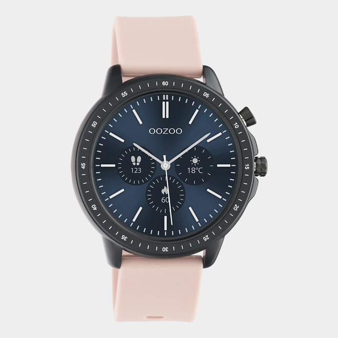 OOZOO Smartwatches - Unisex - Silikon-Armband - Rosa/Schwarz