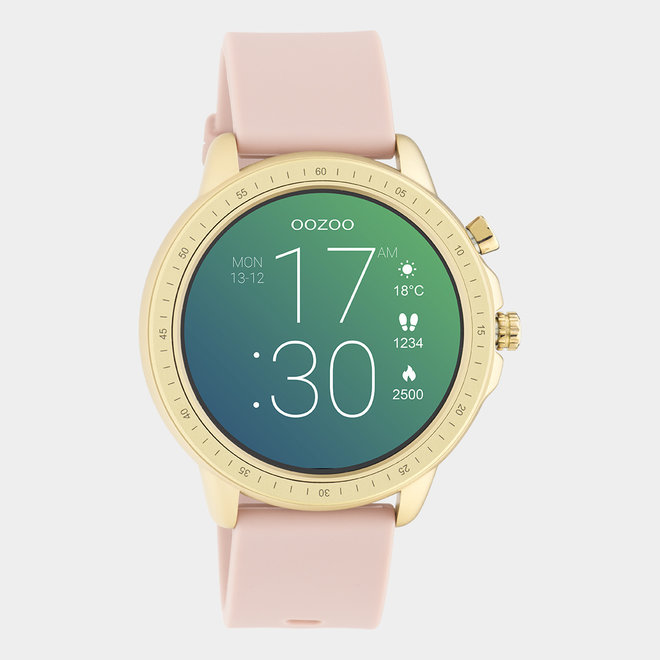 OOZOO Smartwatches - Unisex - Silikon-Armband - Rosa/Gold
