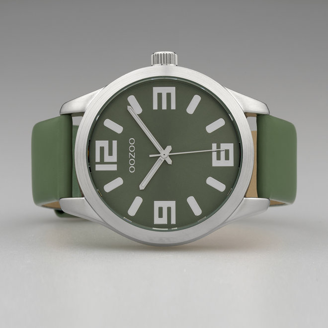 OOZOO Timepieces - C10238 -  Unisex - Leder-Armband - Biscaygrün/Silber