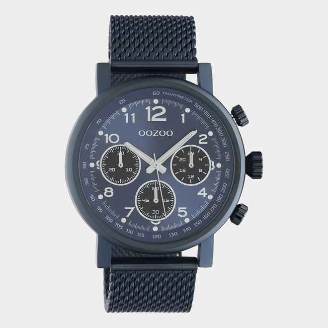OOZOO Timepieces - C10701 - Unisex - Mesh-Armband - Blau/Blau