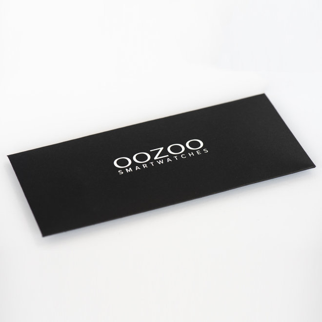 OOZOO - Silikon-Armband -  20mm -  Blau/Silber