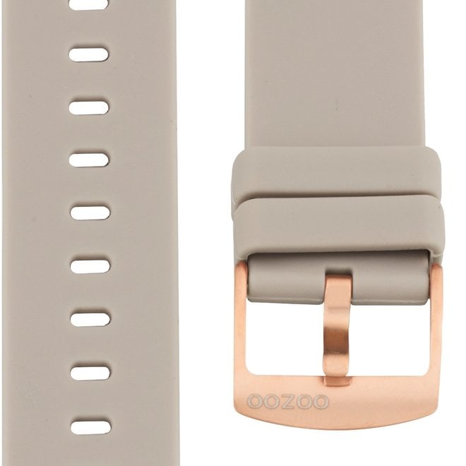 OOZOO Smartwatches - Silikon-Armband - 20mm - Taupe/Roségold