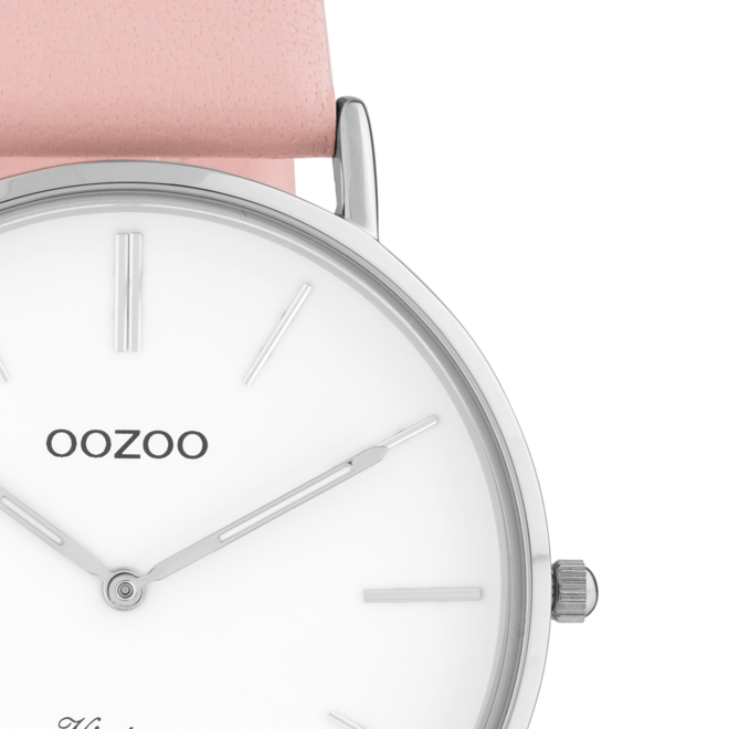 OOZOO Vintage - C20210 - Damen - Leder-Armband - Rosa/Silber