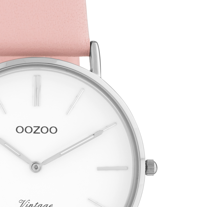 OOZOO Vintage - C20211 - Damen - Leder-Armband - Rosa/Silber