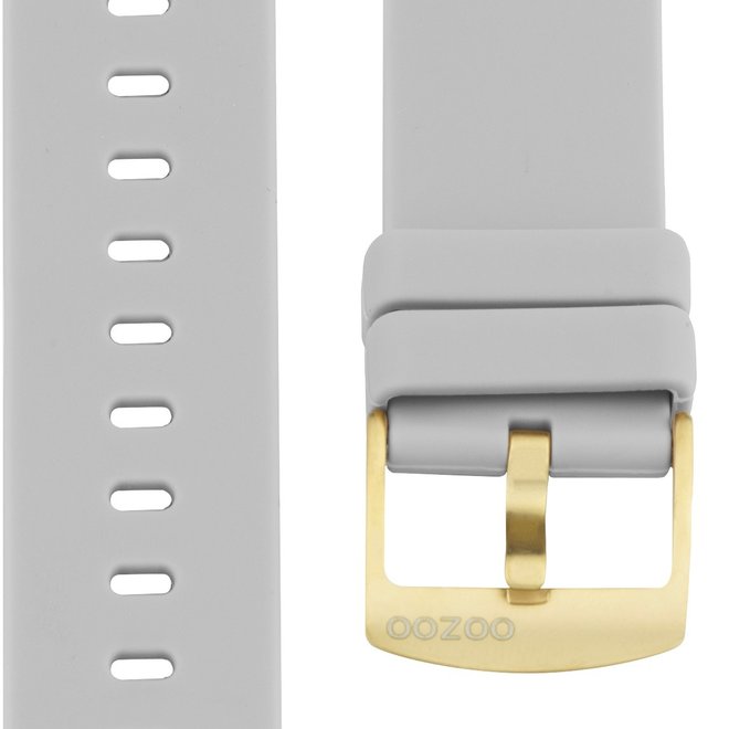 OOZOO Smartwatches - Silikon-Armband - 20mm - Grau/Gold