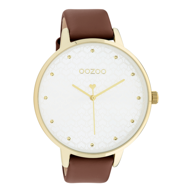 OOZOO Timepieces - C11038 - Damen - Leder-Armband - Braun/Gold