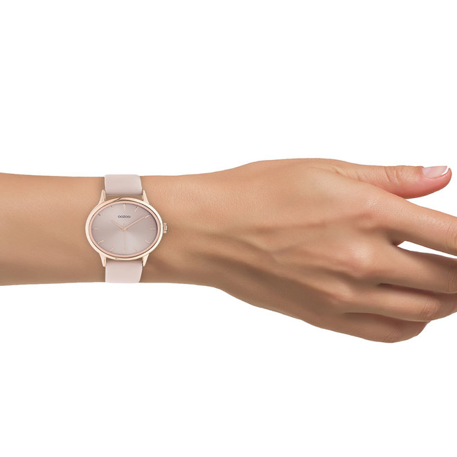 OOZOO Timepieces - C11052 - Damen - Leder-Armband - Rosa/Roségold