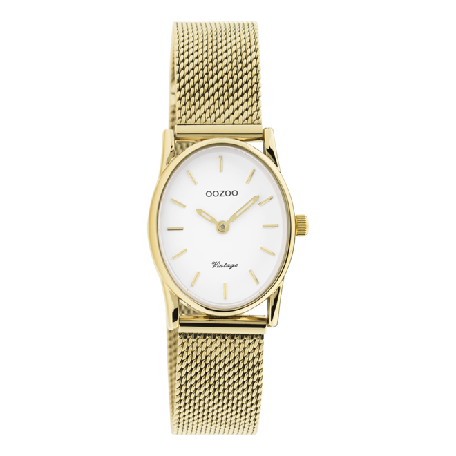 OOZOO Vintage - C20258 - Damen - Mesh-Armband - Gold/Weiß