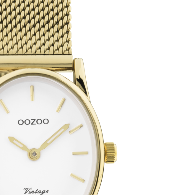 OOZOO Vintage - C20258 - Damen - Mesh-Armband - Gold/Weiß