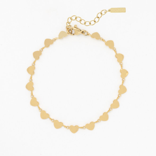 OOZOO Jewellery - SB-1013 - Armband "Hearts" - Gold
