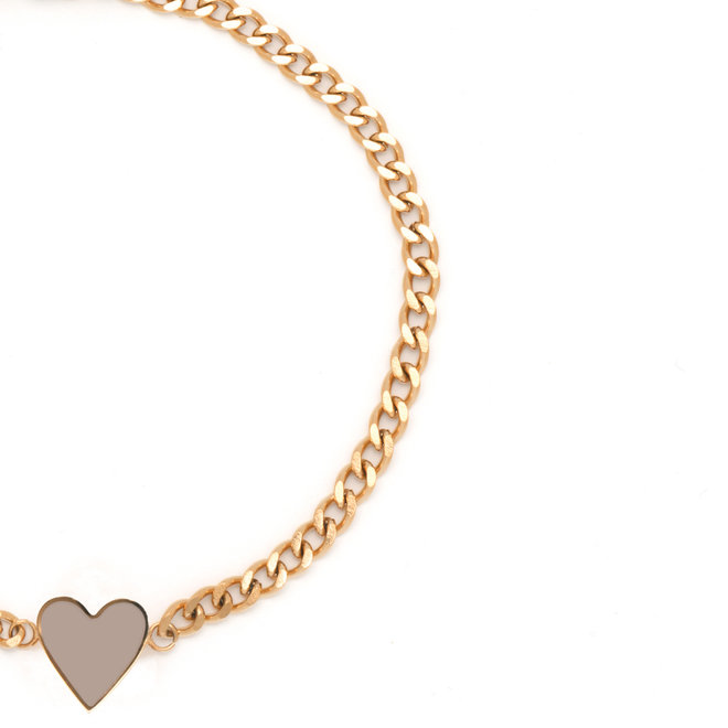 OOZOO Jewellery - SB-1020 - Armband "Heart Charm" - Roségold