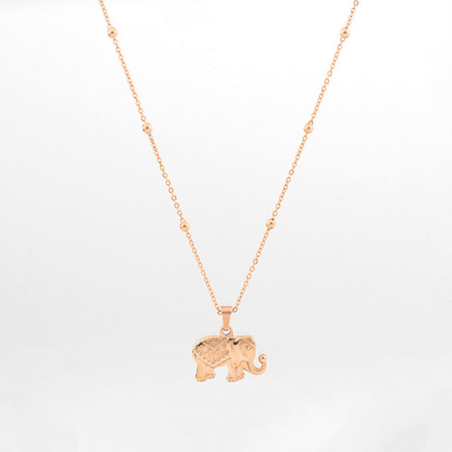 OOZOO Jewellery - SN-2026 - Halskette "Elephant Charm" - Roségold