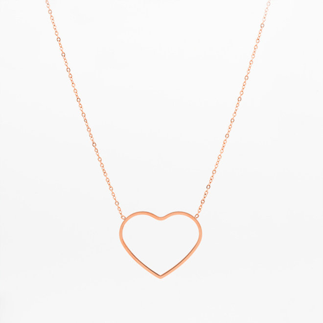 OOZOO Jewellery - SN-2029 - Halskette "Big Heart" - Roségold