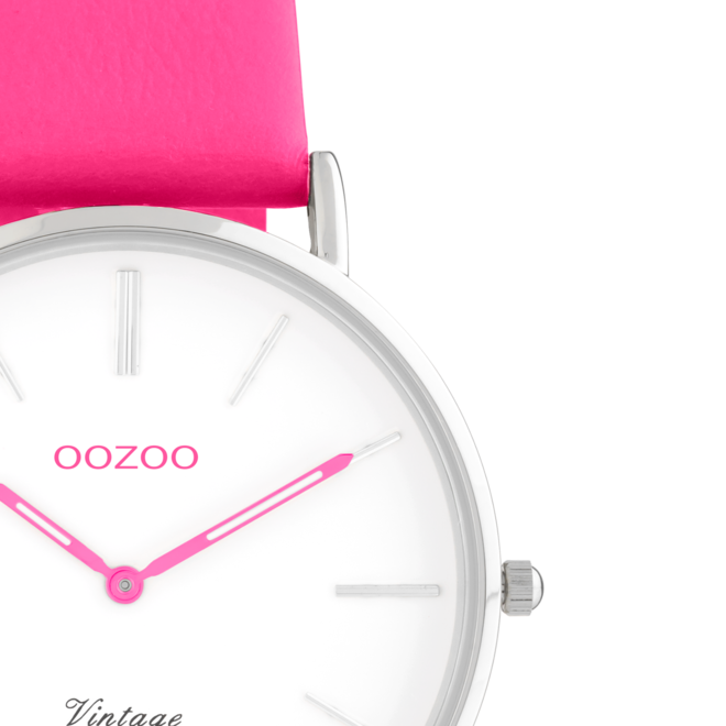 OOZOO Vintage - C20285 - Damen - Leder-Armband - Pink/Silber