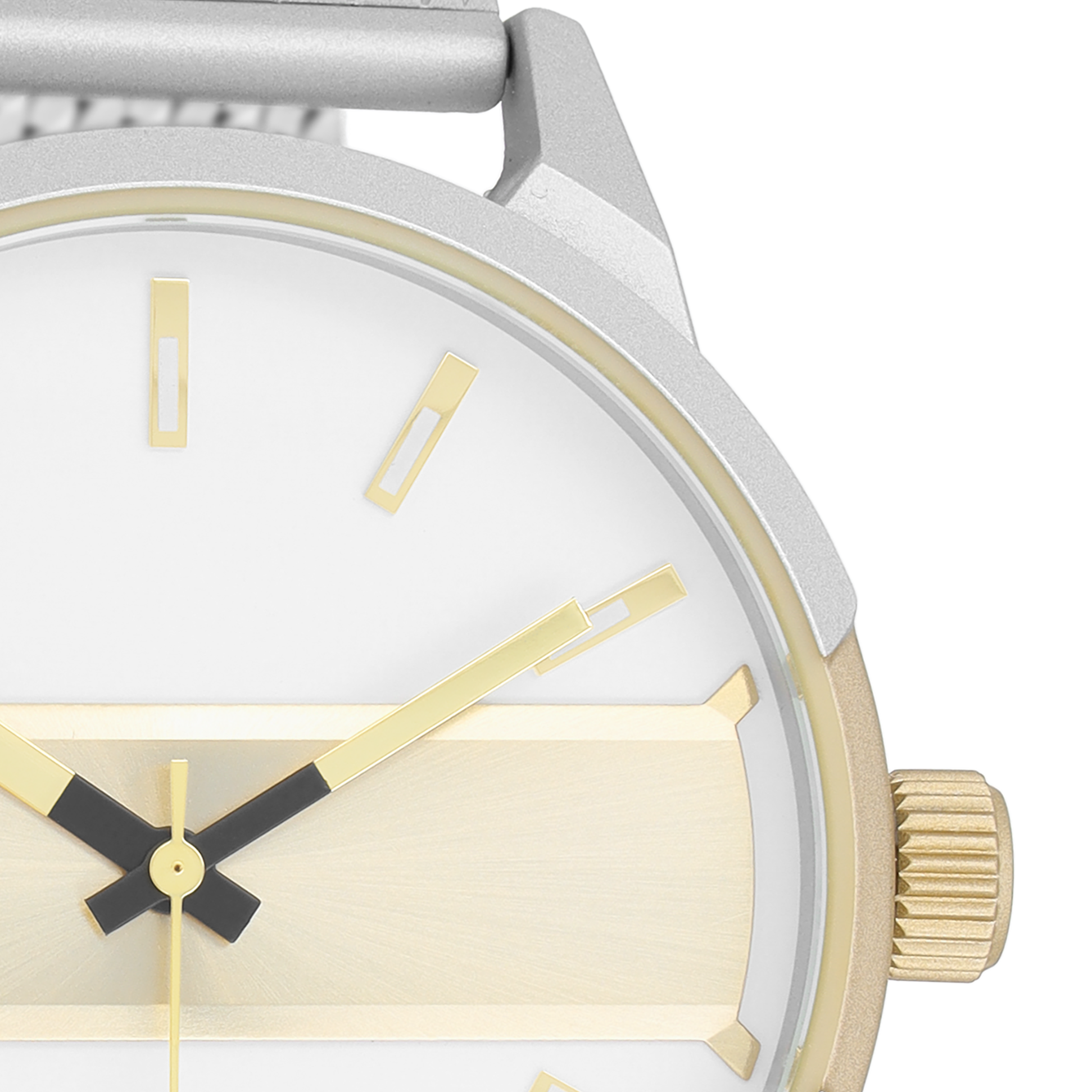 Frühjahr/Sommer-Neufarben für 2024 OOZOO Timepieces - Mesh-Armband Silber/Gold - - Herren - OOZOO-Shop - C11106